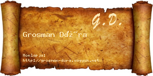 Grosman Dóra névjegykártya
